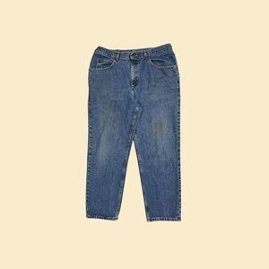 Vintage 38x30 Lee jeans, 1990s mens medium wash cotton straight leg denim pants